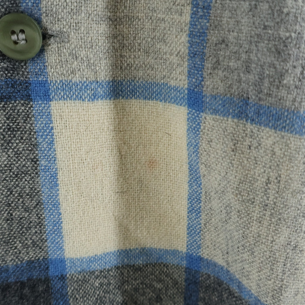 PENDLETON(ペンドルトン) 50S VINTAGE ヴィンテージ USA製 チェック ウールフランネル 長袖シャツ グレー/ブルー