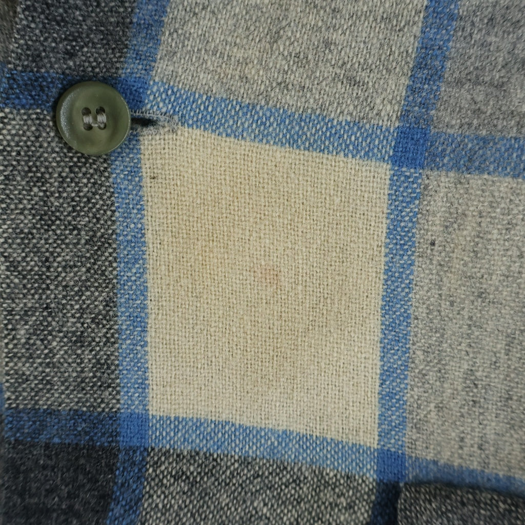 PENDLETON(ペンドルトン) 50S VINTAGE ヴィンテージ USA製 チェック ウールフランネル 長袖シャツ グレー/ブルー