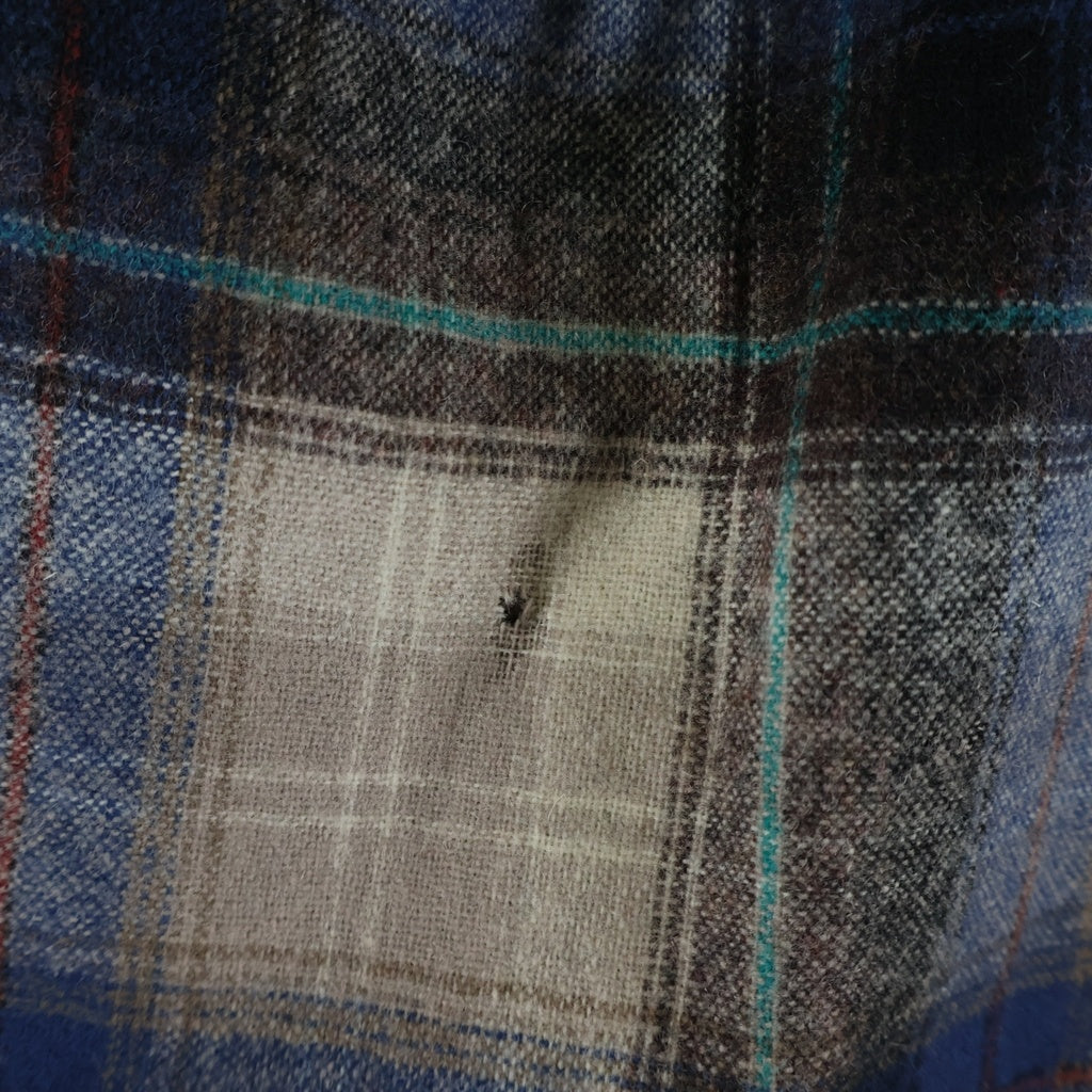 PENDLETON(ペンドルトン) 70S VINTAGE ヴィンテージ USA製 チェック ウールフランネル 長袖シャツ グレー/ブルー