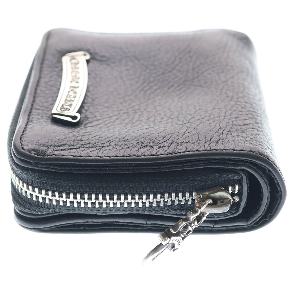 CHROME HEARTS(クロムハーツ) SQ ZIP BILL スクエアジップビル レザーウォレット 財布 ブラック BCA376