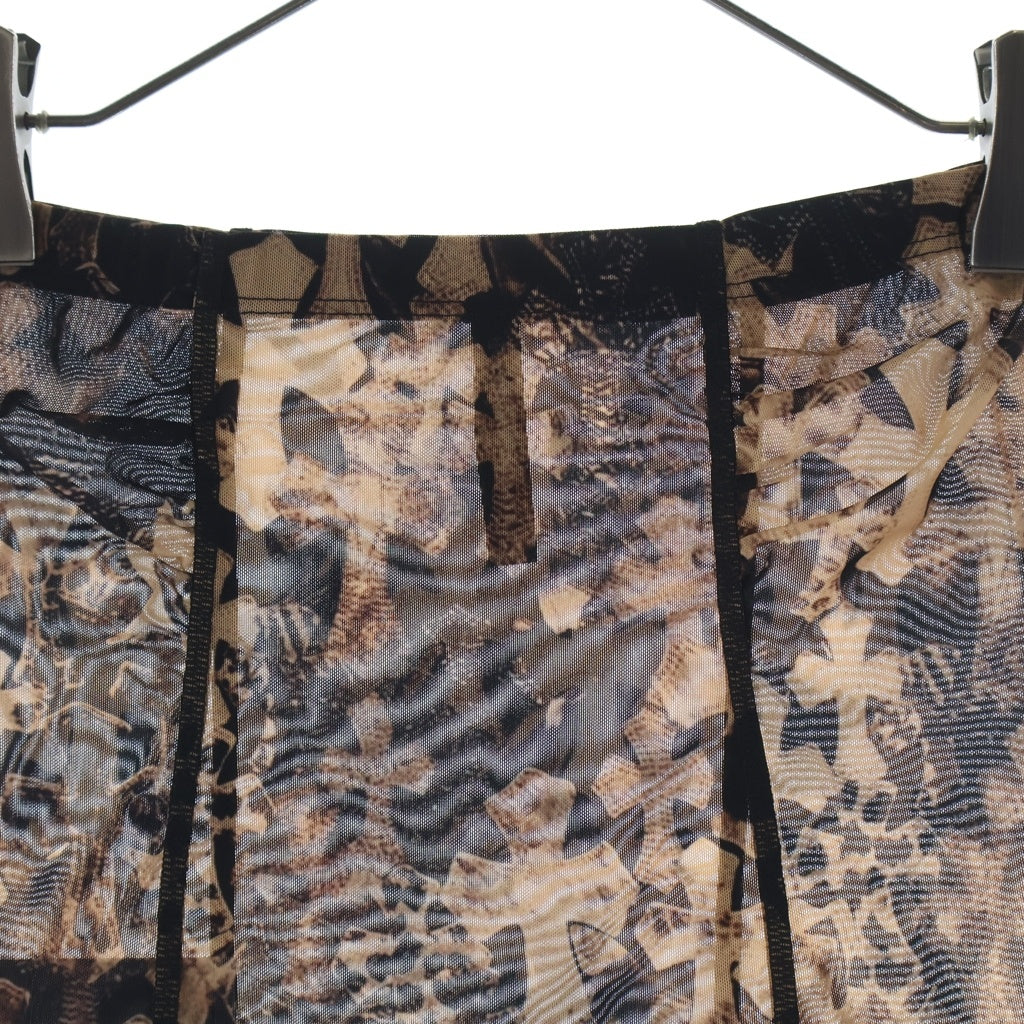 CHROME HEARTS(クロムハーツ) SHEER MESH TUBE TOP クロス総柄シアーメッシュチューブトップ レディース ブラウン