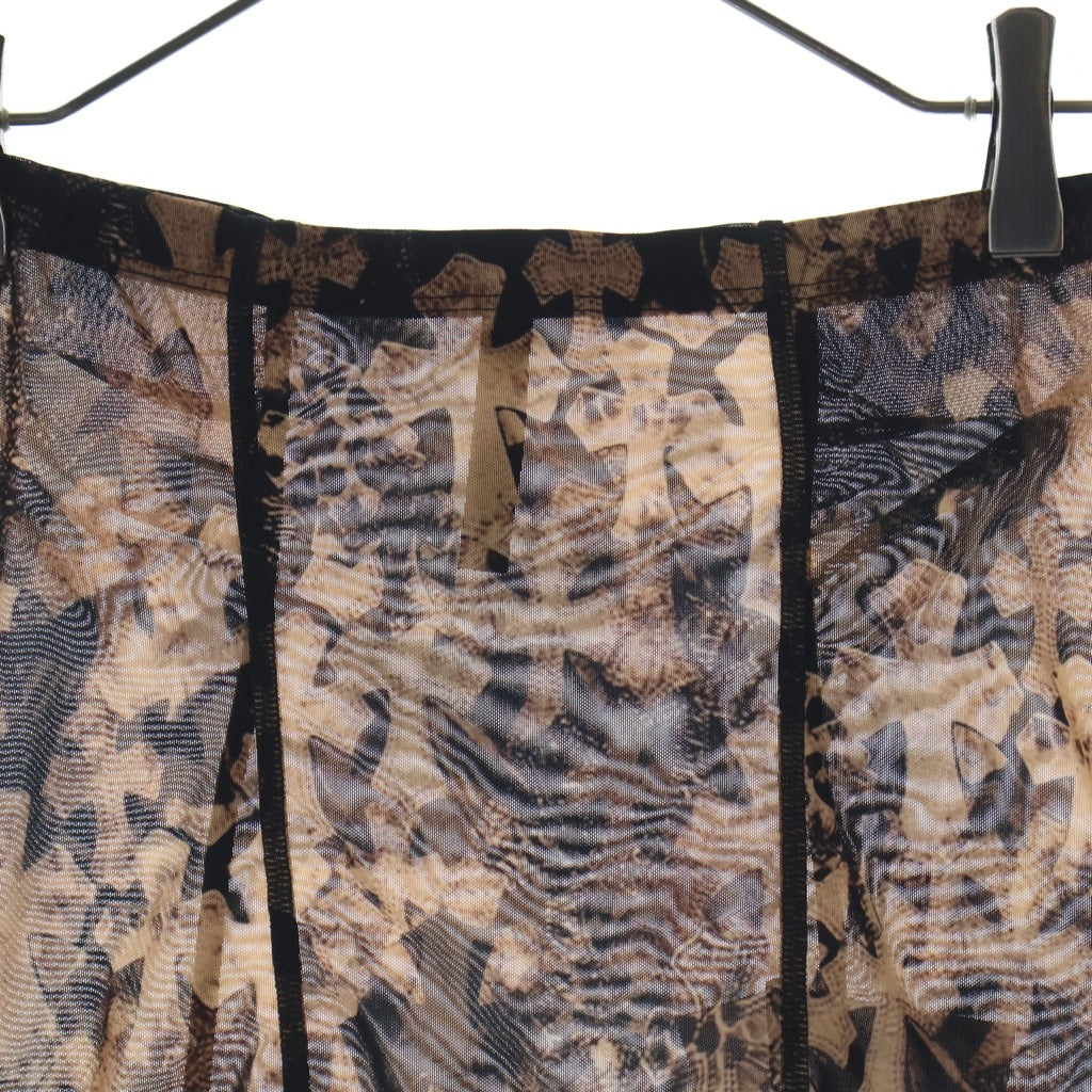 CHROME HEARTS(クロムハーツ) SHEER MESH TUBE TOP クロス総柄シアーメッシュチューブトップ レディース ブラウン