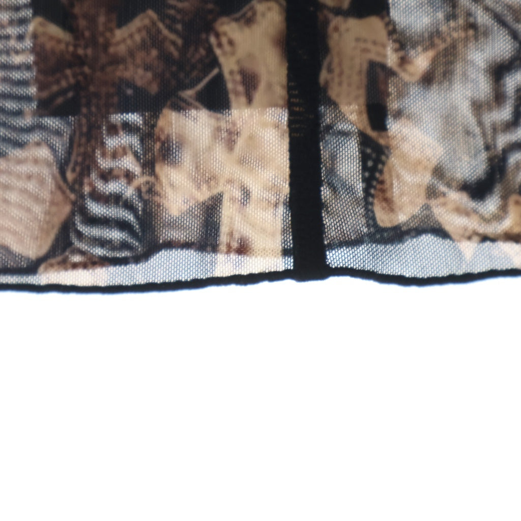 CHROME HEARTS(クロムハーツ) SHEER MESH TUBE TOP クロス総柄シアーメッシュチューブトップ レディース ブラウン