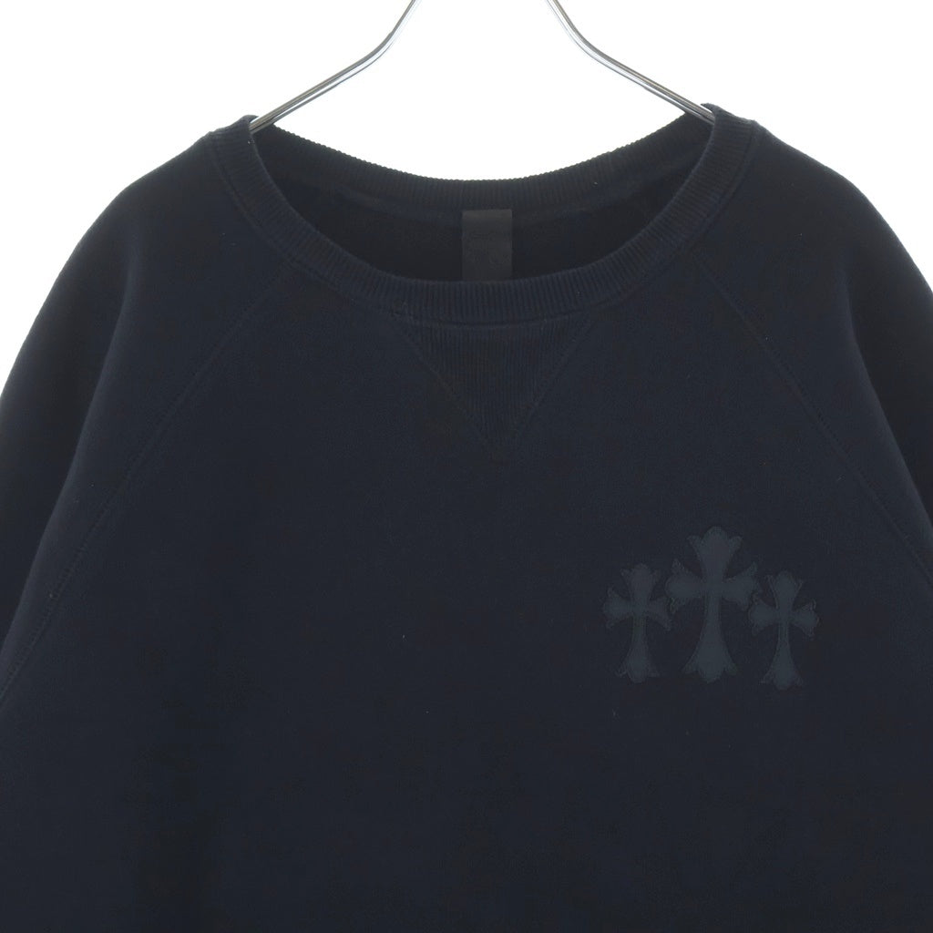 CHROME HEARTS(クロムハーツ) 7-11 CREW セメタリークロス バックCHロゴ刺繍スウェットトレーナー ブラック