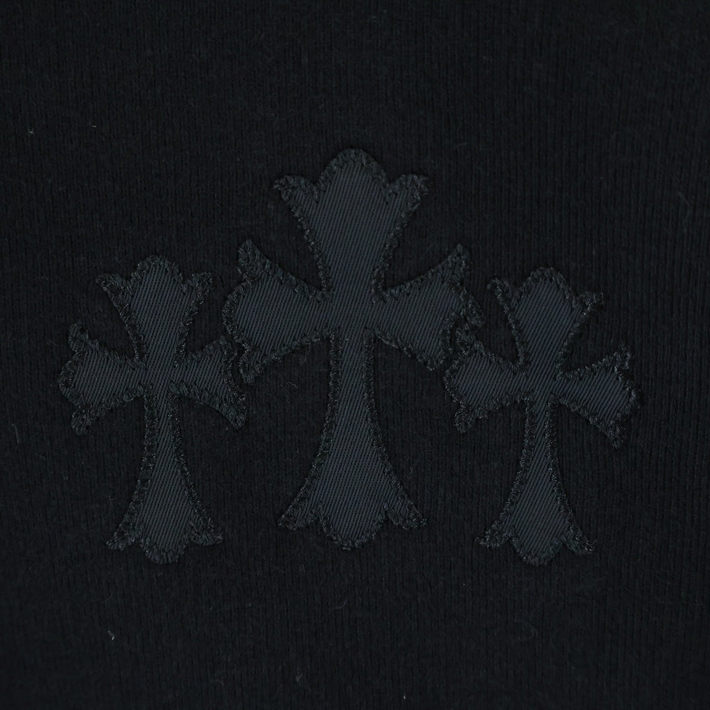 CHROME HEARTS(クロムハーツ) 7-11 CREW セメタリークロス バックCHロゴ刺繍スウェットトレーナー ブラック