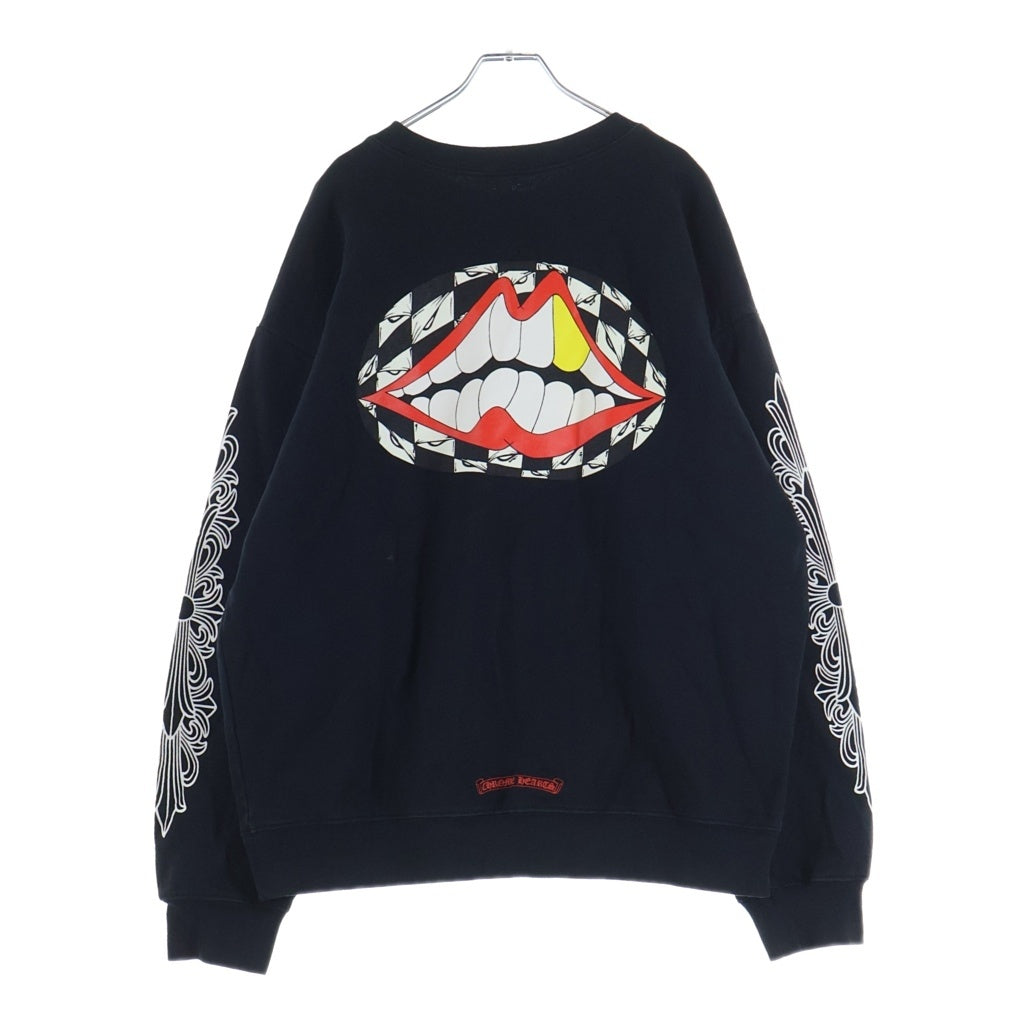 CHROME HEARTS(クロムハーツ) ×MATTY BOY 99 EYES CHOMPER SWTSHRT マッティボーイ フローラルクロス チョンパーバックプリントスウェットトレーナー ブラック
