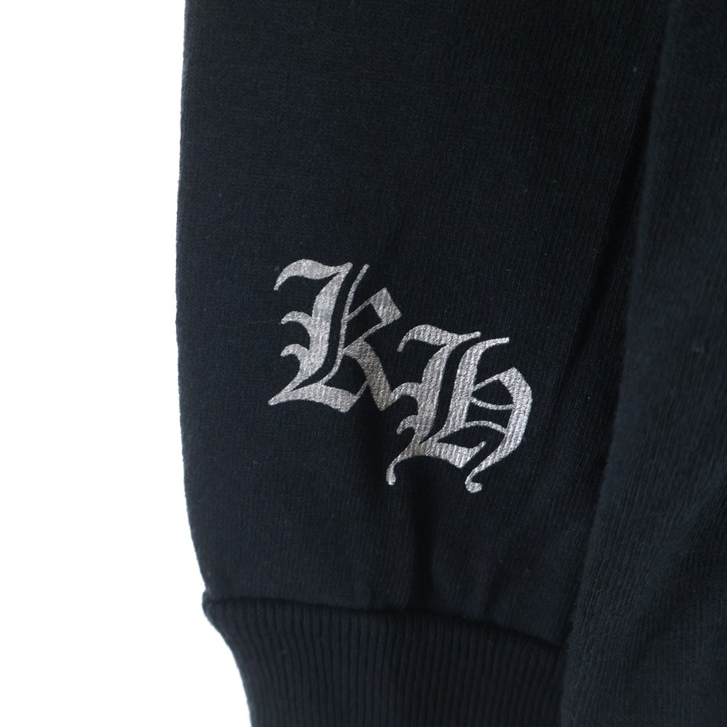 CHROME HEARTS(クロムハーツ) ×KYOSUKE HIMURO OLD L/S TEE ×氷室京介 バッククロスプリント クルーネック長袖Tシャツカットソー ブラック