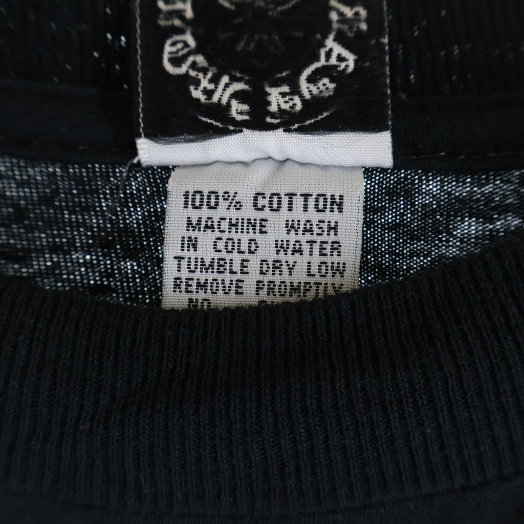 CHROME HEARTS(クロムハーツ) ×KYOSUKE HIMURO OLD L/S TEE ×氷室京介 バッククロスプリント クルーネック長袖Tシャツカットソー ブラック