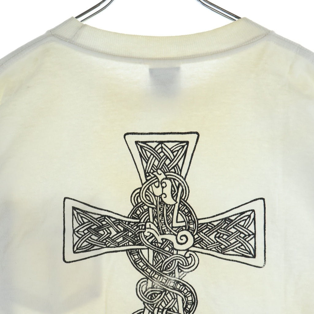 CHROME HEARTS(クロムハーツ) OLD オールド ケルティッククロス バックプリント 胸ポケット 半袖 Tシャツ ホワイト