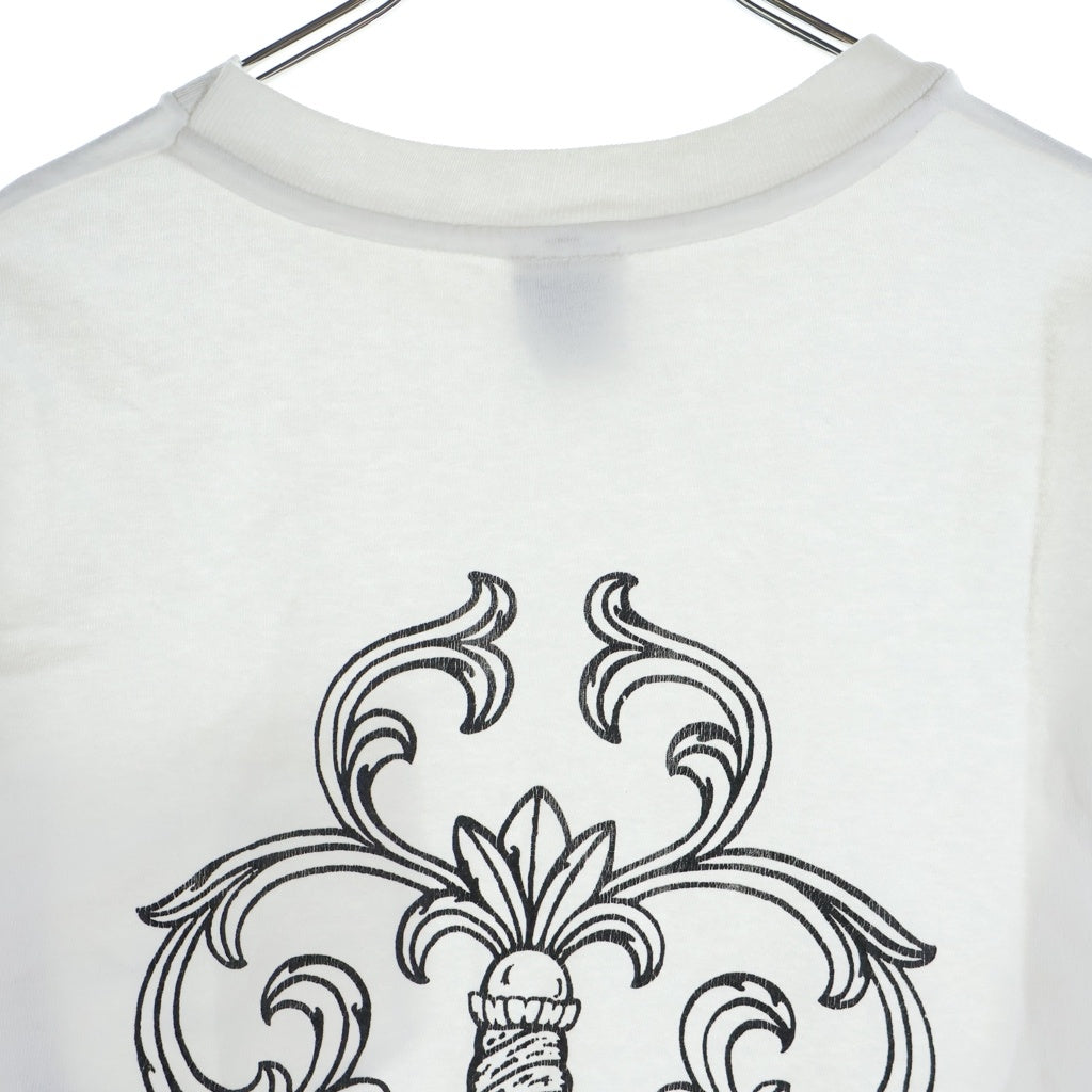 CHROME HEARTS(クロムハーツ) OLD MAXFIELD LOS Dagger L/S TEE オールド マックスフィールド ダガー 袖ロゴ ロングスリーブ 長袖Tシャツ カットソー ホワイト