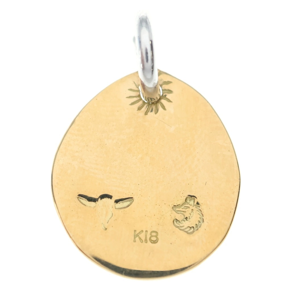 TADY & KING(タディアンドキング) K18ウルフメタル M ペンダントトップ ゴールド