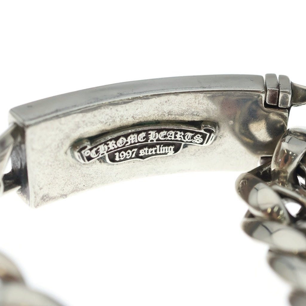 CHROME HEARTS(クロムハーツ) ID FLORAL CRS フローラルクロスIDクラシックリンク ブレスレット 13LINK シルバー BCA164