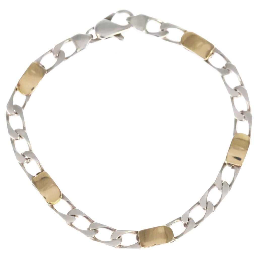 TIFFANY & Co.(ティファニー) VINTAGE フィガロ コンビチェーンブレスレット 18K 925 シルバー/ゴールド