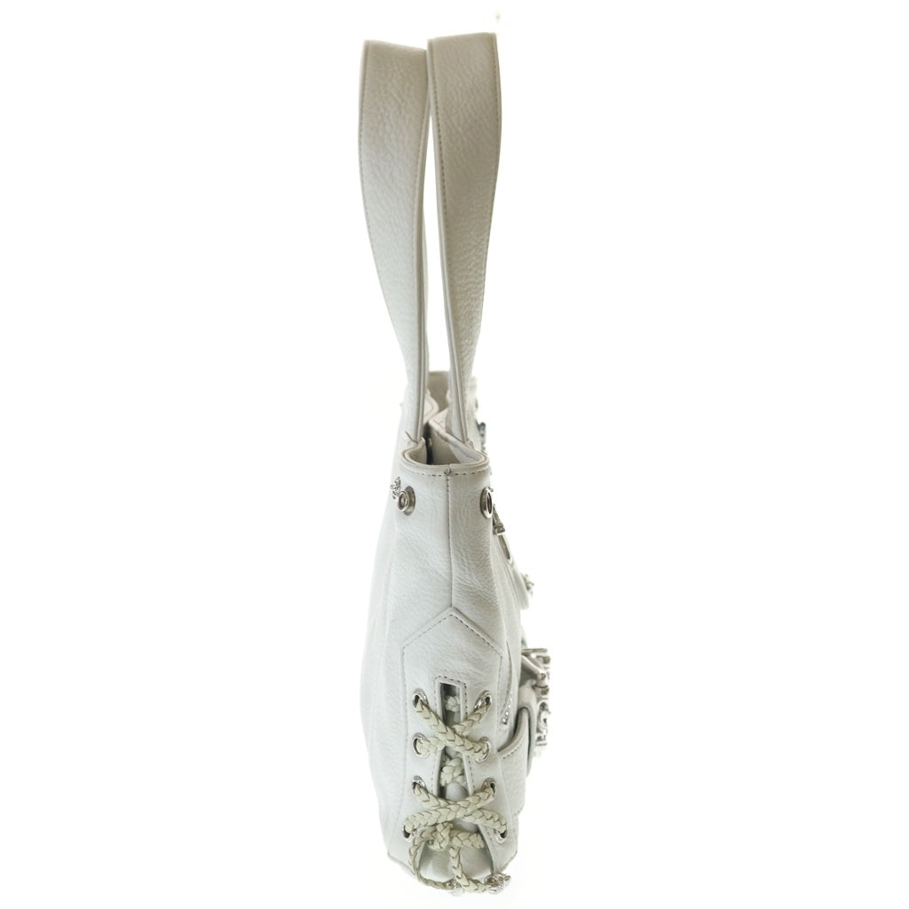 CHROME HEARTS(クロムハーツ) JJ DEAN SML JJディーン レザーライダースハンドバッグ ホワイト レディース