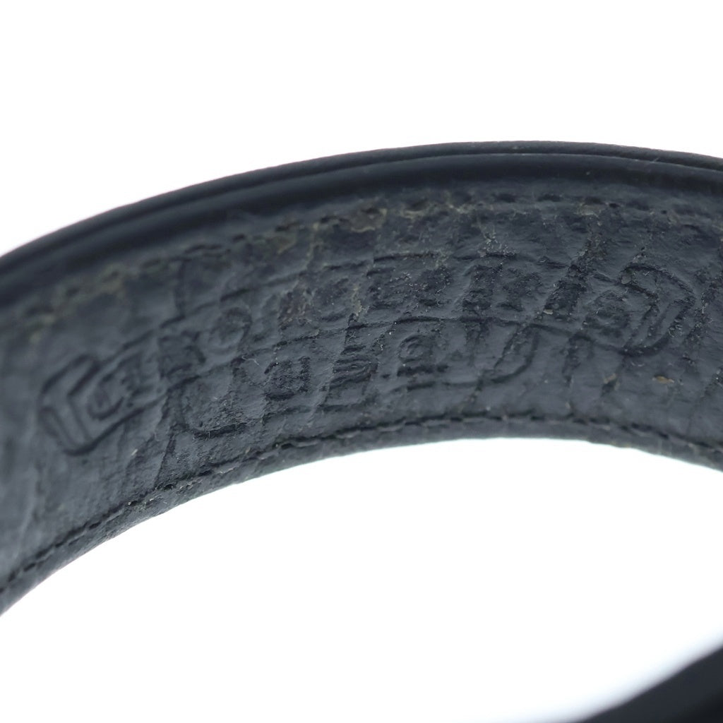 CHROME HEARTS(クロムハーツ) 3BTN 2SNP BSフレアボール 3ボタン2スナップ レザーブレスレット ブラック/シルバー