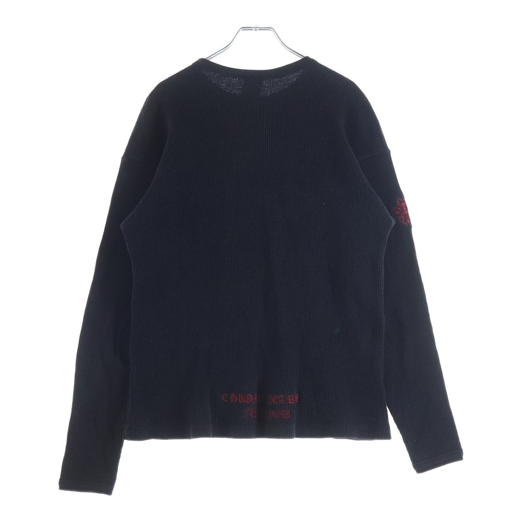 CHROME HEARTS(クロムハーツ) OLD オールド ヴァインダガー刺繍サーマル長袖Tシャツ ブラック
