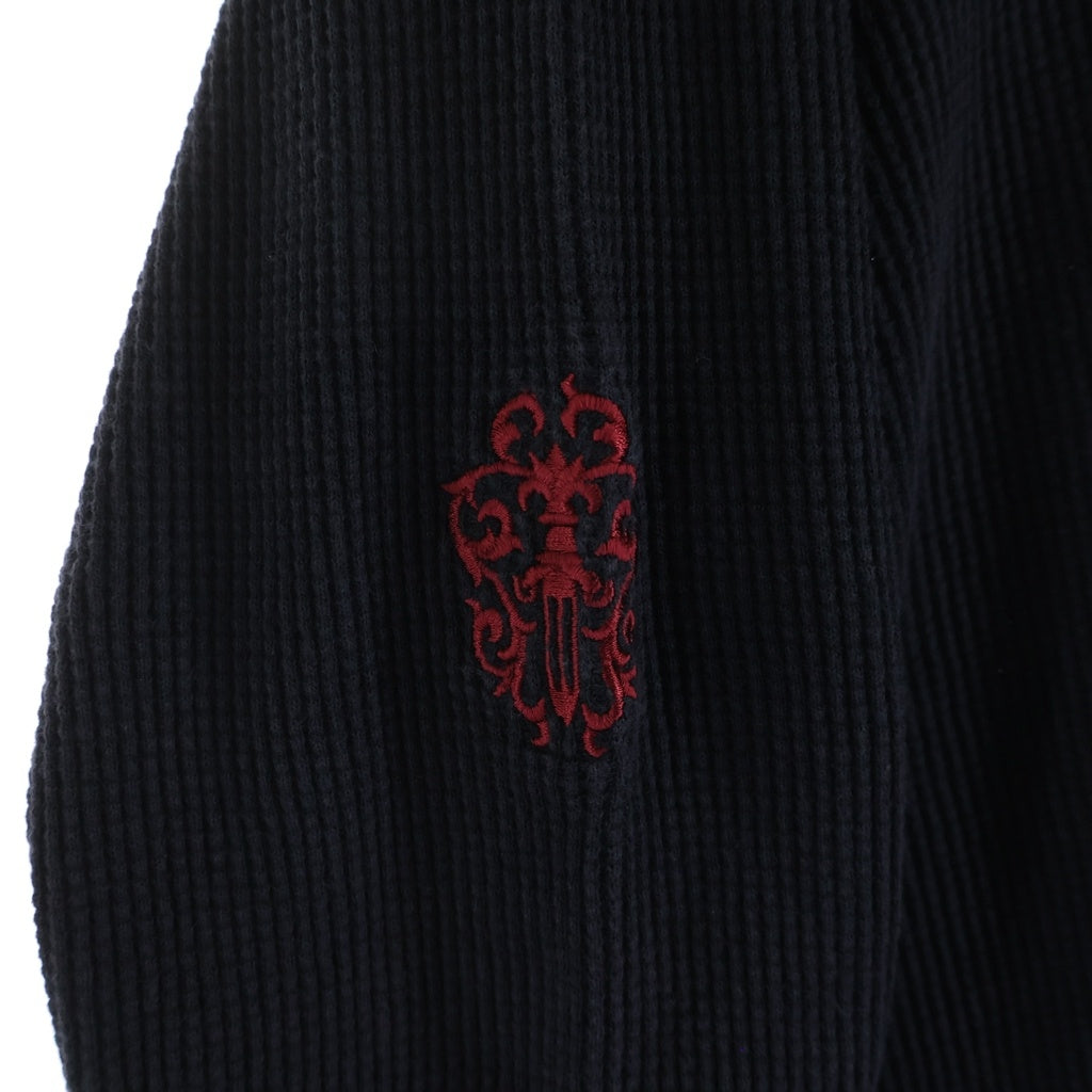CHROME HEARTS(クロムハーツ) OLD オールド ヴァインダガー刺繍サーマル長袖Tシャツ ブラック