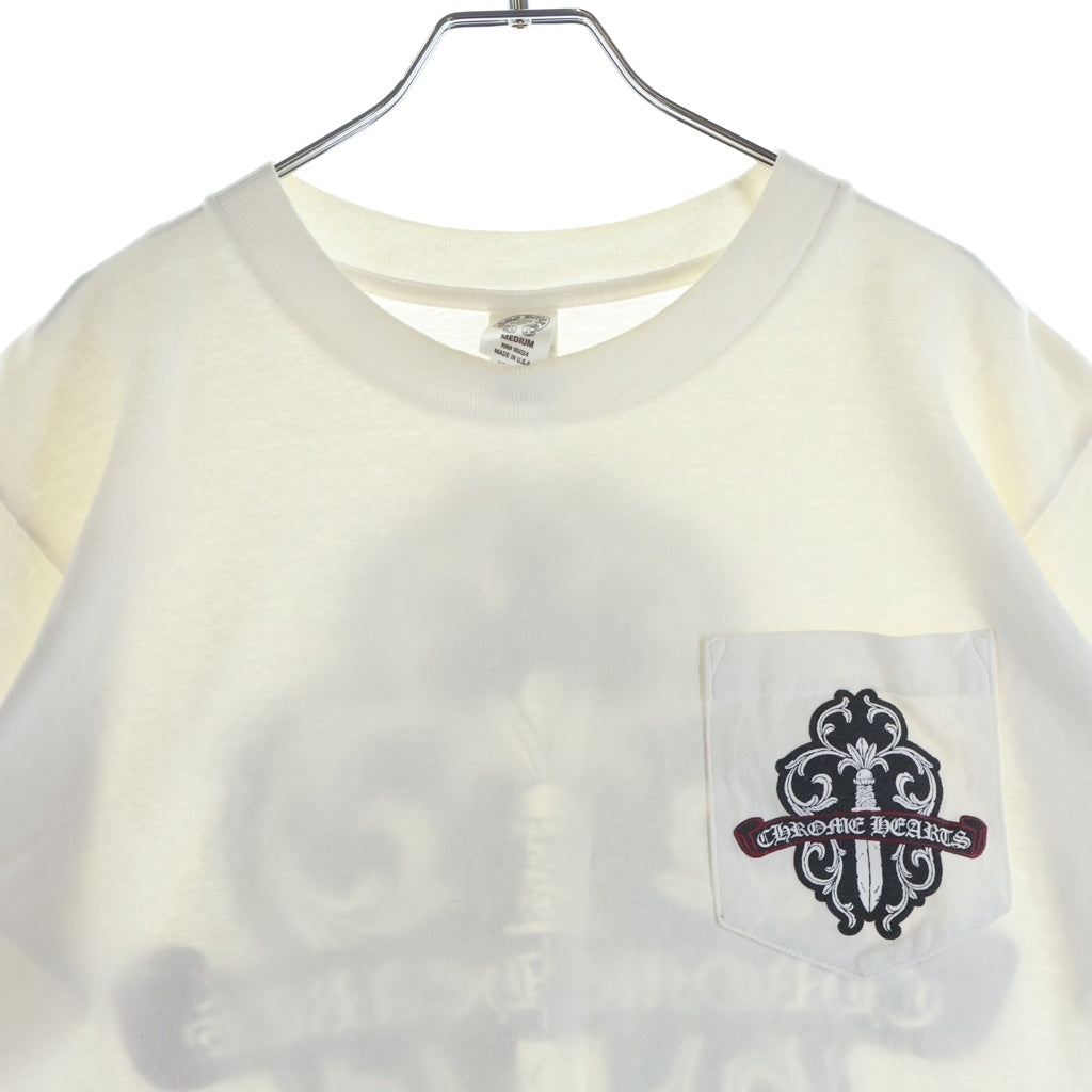 CHROME HEARTS(クロムハーツ) OLD オールド バックヴァインダガーカモフラプリント半袖Tシャツ カットソー ホワイト/グリーン