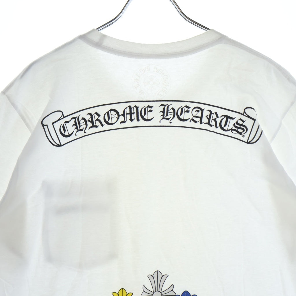 CHROME HEARTS(クロムハーツ) MLTCOL CEM CRS TEE マルチセメタリークロスプリント クルーネック半袖Tシャツ カットソー ホワイト/マルチ