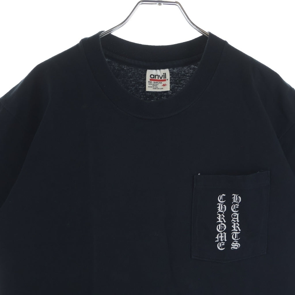 CHROME HEARTS(クロムハーツ) 90s OLD CH T-SHIRT anvilタグ スクロールラベルプリント半袖Tシャツ カットソー ブラック