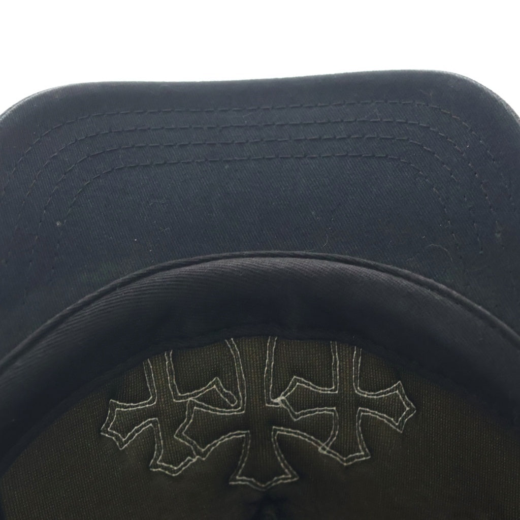 CHROME HEARTS(クロムハーツ) TRUCKER CAP トラッカーキャップ 3セメタリーレザーパッチメッシュキャップ 帽子 ブラック/ホワイト