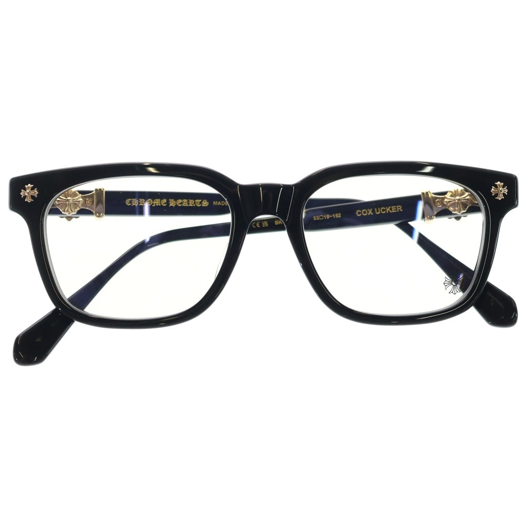CHROME HEARTS(クロムハーツ) COX UCKER CHクロステンプルサングラス メガネ アイウェア ブラック/ゴールド
