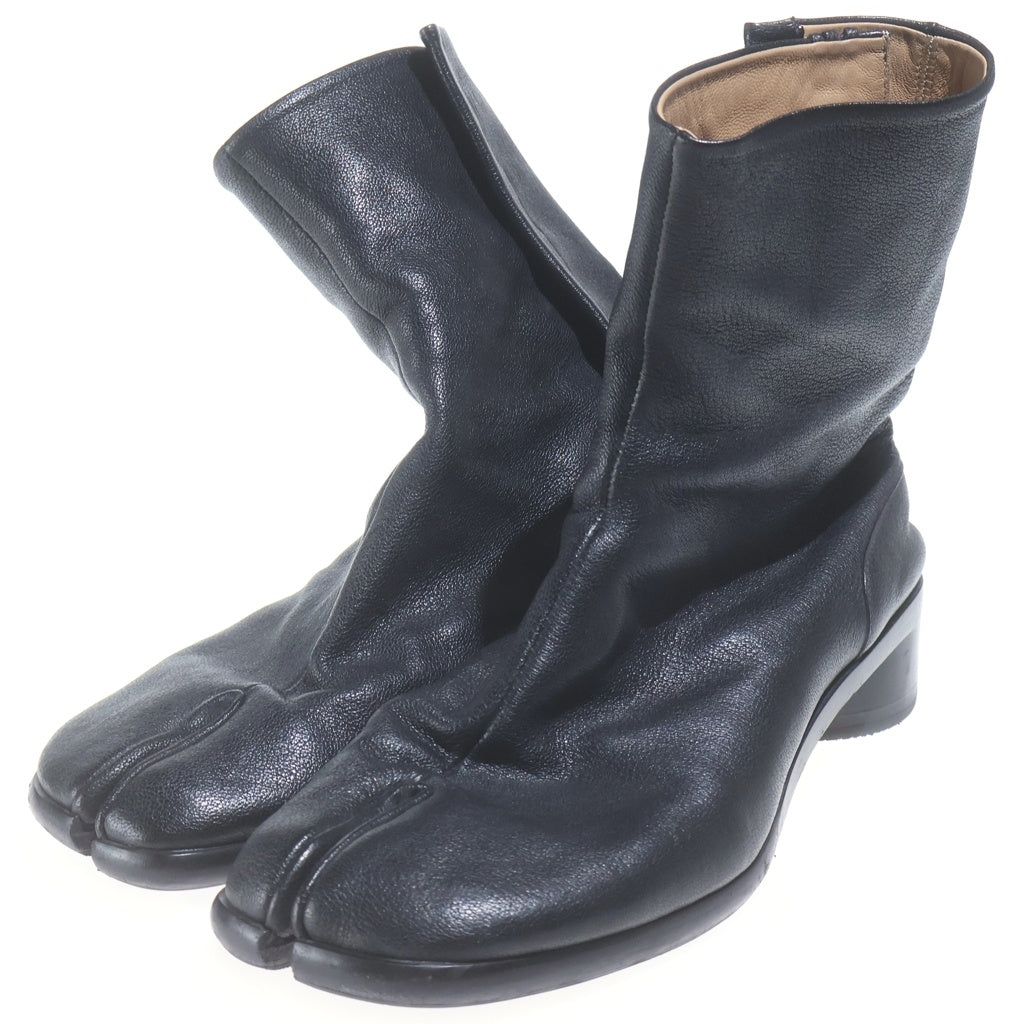 Maison Margiela(メゾンマルジェラ) TABI タビ グレインレザーヒールブーツ 足袋 ブラック