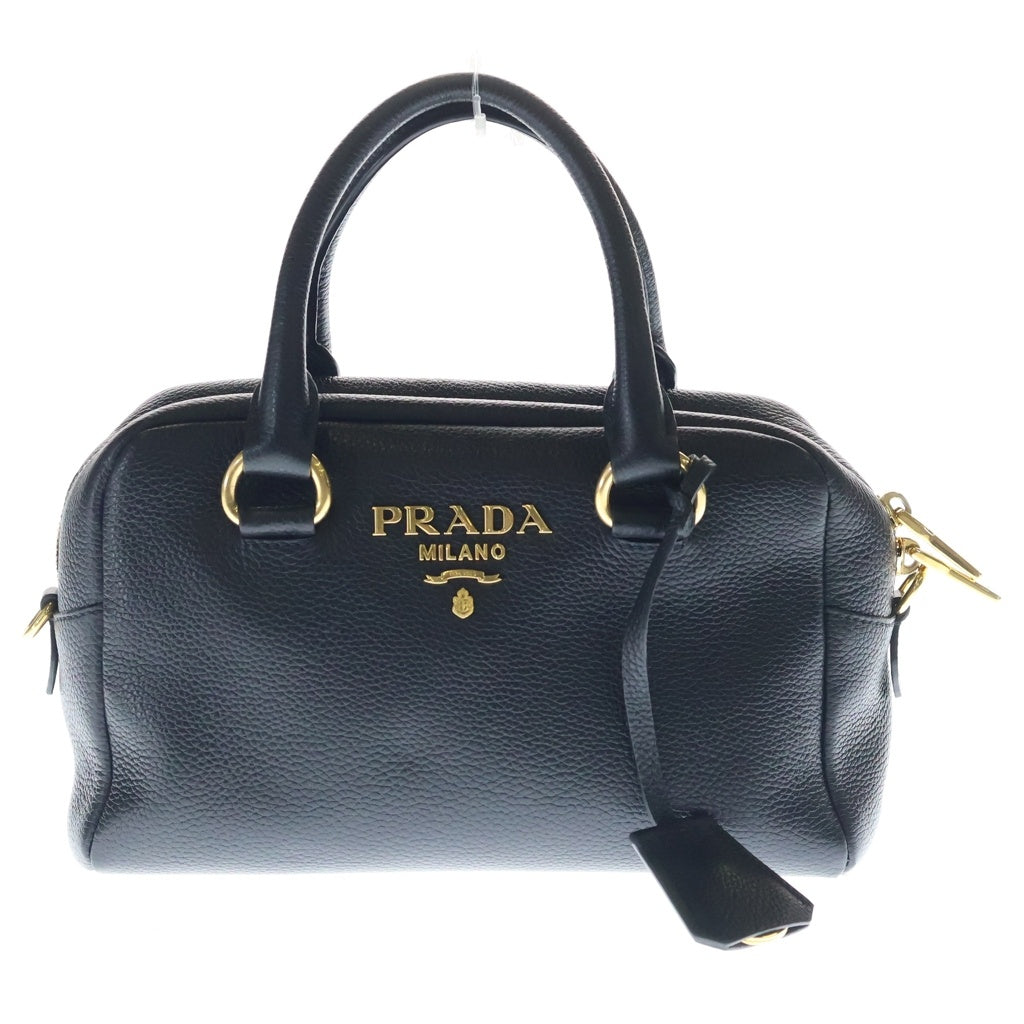 PRADA(プラダ) BAULETTO PELLE VITELLO PHENIX ヴィッテロ フェニックス レザーミニハンドバッグ 1BB108 ブラック レディース