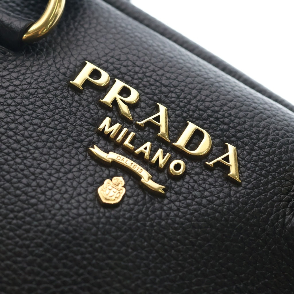 PRADA(プラダ) BAULETTO PELLE VITELLO PHENIX ヴィッテロ フェニックス レザーミニハンドバッグ 1BB108 ブラック レディース