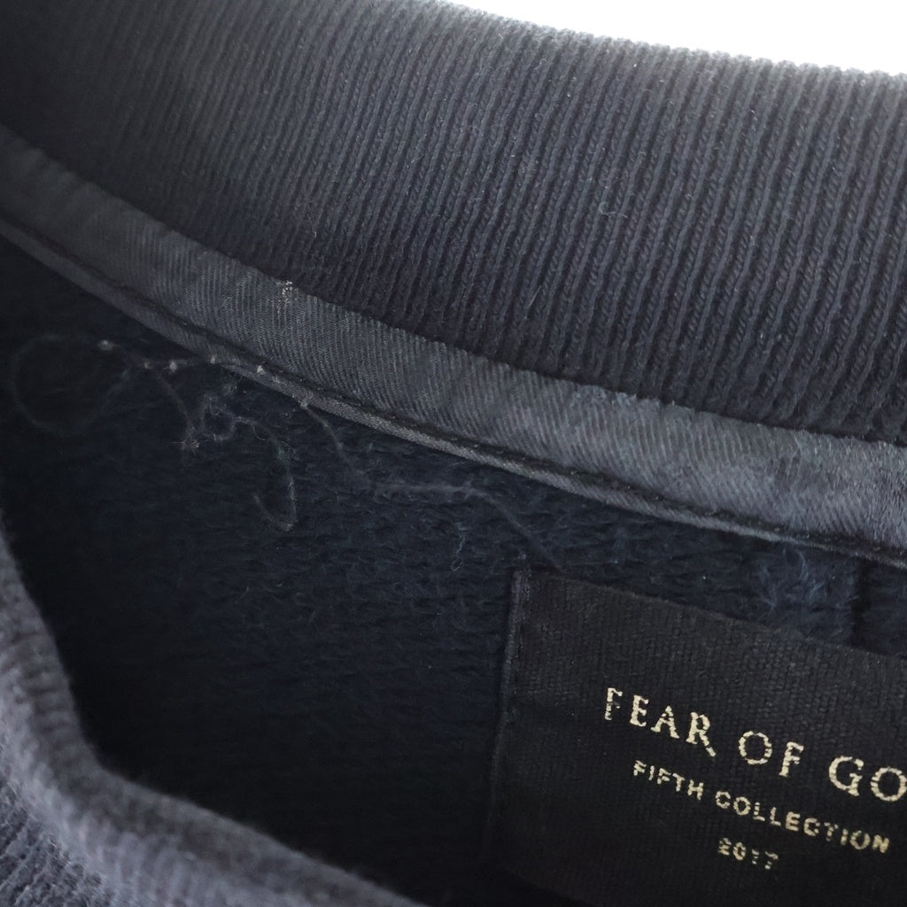 FEAR OF GOD(フィアオブゴッド) 5TH FIFTH COLLECTION バックパッチロゴバイカラースウェットトレーナー ブラック
