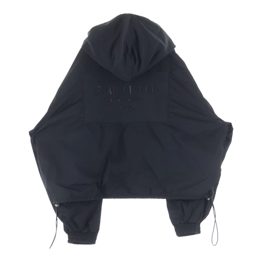 FEAR OF GOD(フィアオブゴッド) 6TH SIXTH COLLECTION Oversized Nylon Hooded Jacket パッチロゴオーバーサイズナイロンフーディージャケット ブラック