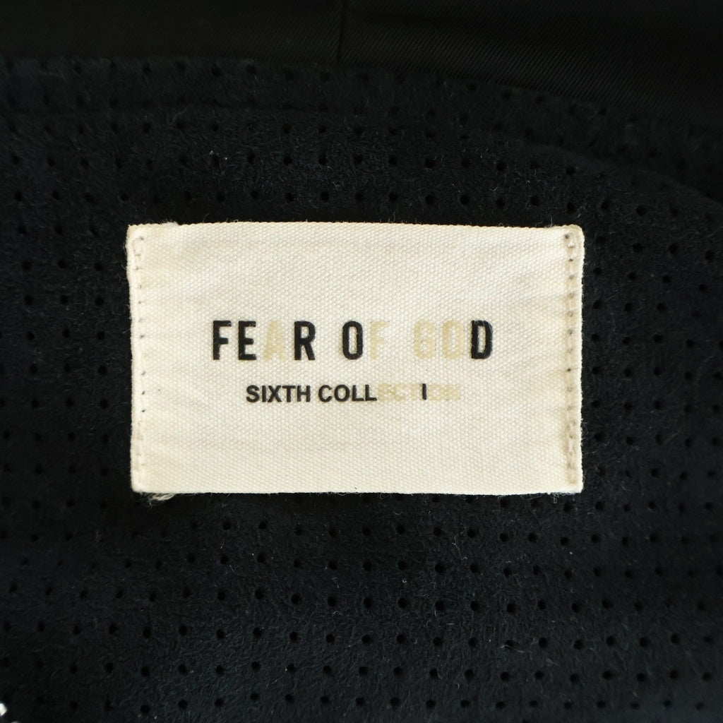 FEAR OF GOD(フィアオブゴッド) 6TH SIXTH COLLECTION Oversized Nylon Hooded Jacket パッチロゴオーバーサイズナイロンフーディージャケット ブラック
