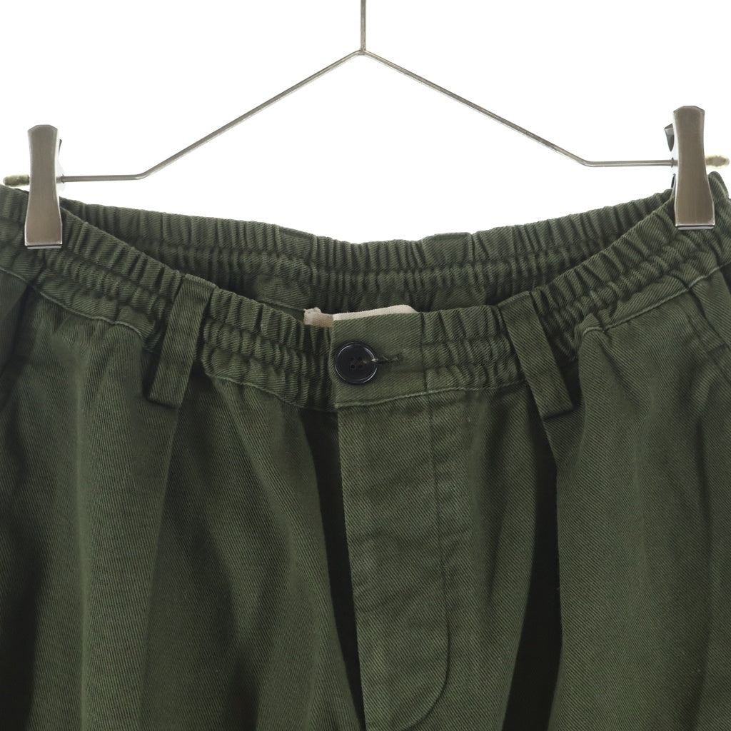 MARNI(マルニ) 23AW コットンギャバジンシャーリング1Pテーパードパンツ PUMU0017A2 UTC278 オリーブ