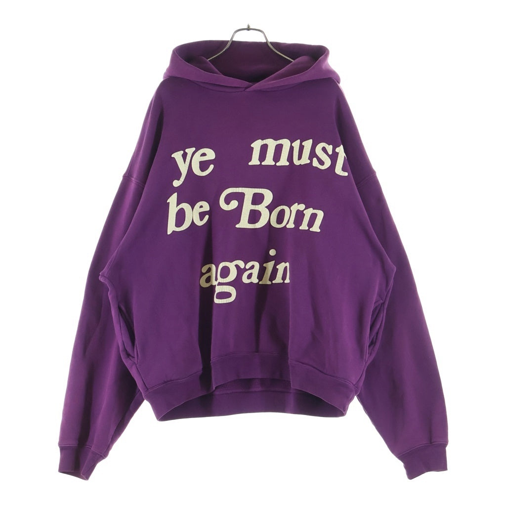 CACTUS PLANT FLEAMARKET CPFM(カクタス プラント フリーマーケット シーピーエフエム) Ye Must Be Born Again フロッキーロゴプルオーバーフーディーパーカー パープル