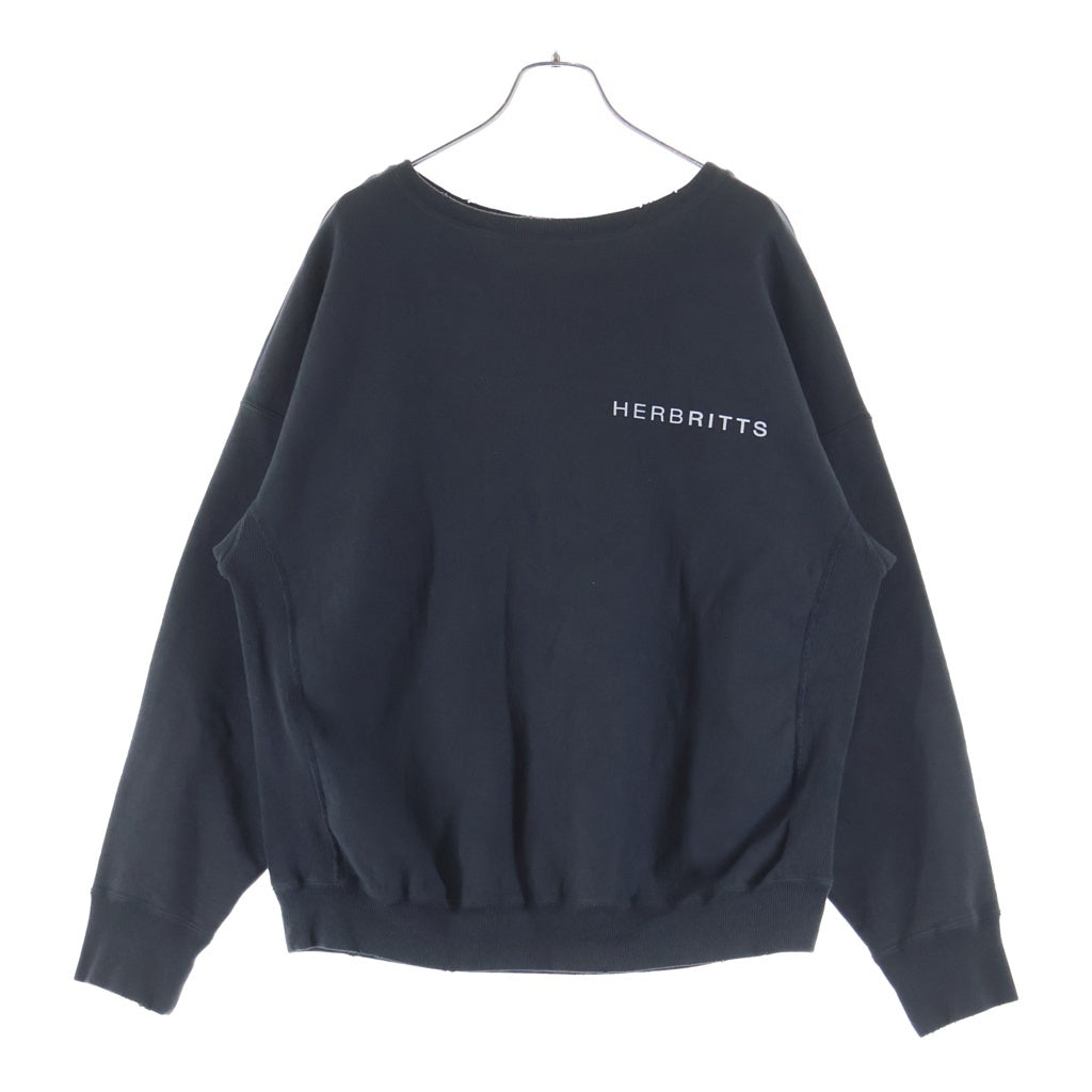 BOWWOW(バウワウ) ×HERB RITTS NEITH WITH TUMBLEWEED SWT グラフィックプリントヴィンテージ加工スウェットトレーナー グレー
