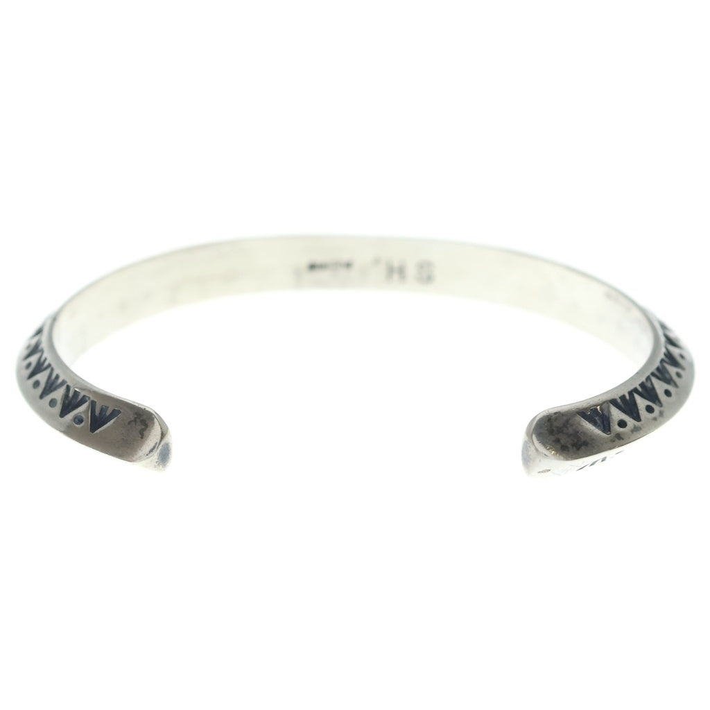 INDIAN JEWELRY(インディアンジュエリー) ナバホ族 H.S ハーマンスミス作 スタンプワークバングル シルバー