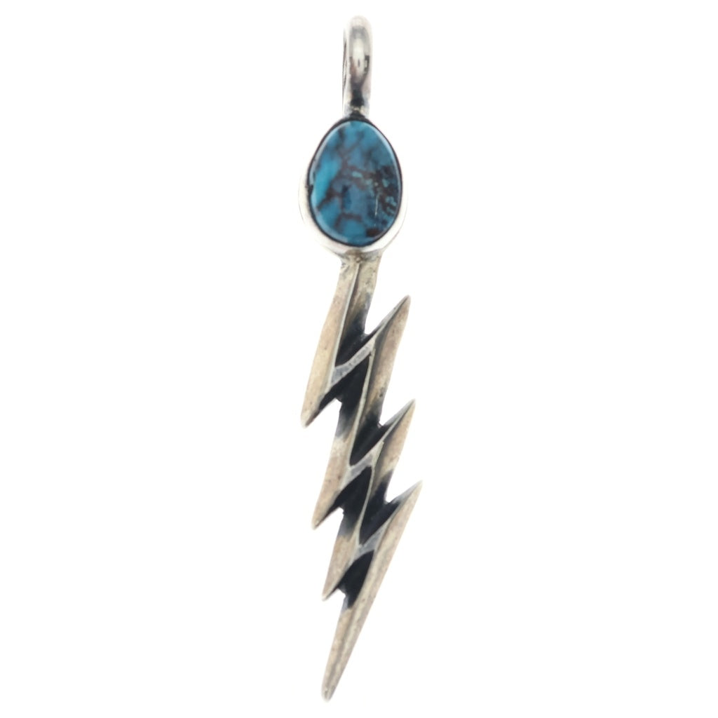 INDIAN JEWELRY(インディアンジュエリー) ナバホ族 Aaron Anderson アーロン・アンダーソン作 ターコイズ付きペンダントトップ シルバー