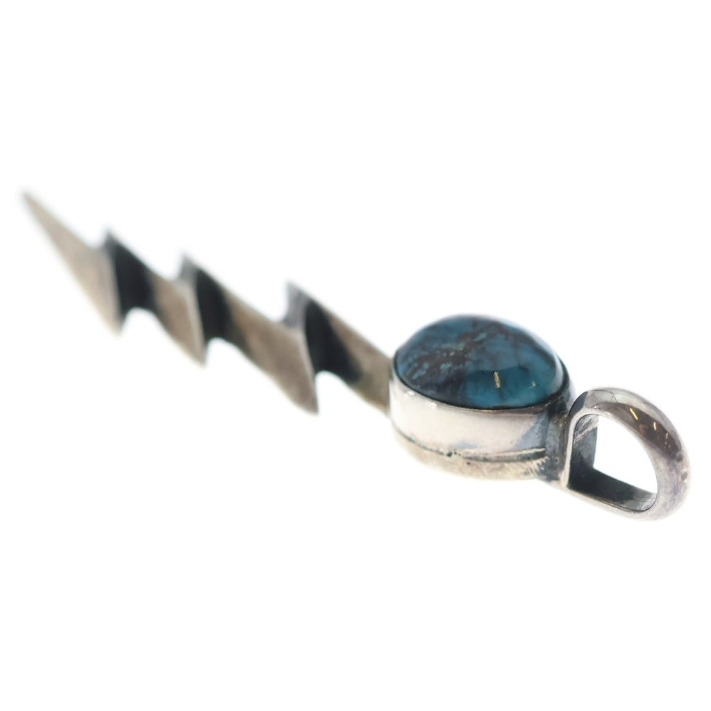INDIAN JEWELRY(インディアンジュエリー) ナバホ族 Aaron Anderson アーロン・アンダーソン作 ターコイズ付きペンダントトップ シルバー