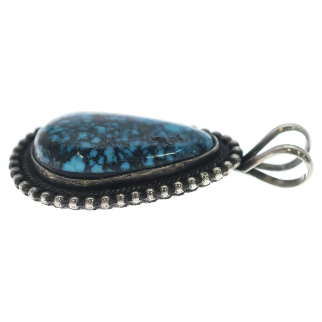 INDIAN JEWELRY(インディアンジュエリー) ナバホ族 Steve Arviso スティーブ・アルビソ作 ターコイズペンダントトップ シルバー