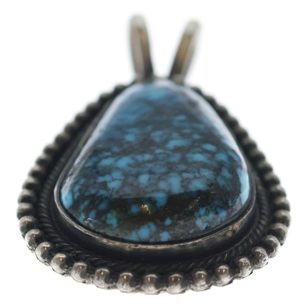 INDIAN JEWELRY(インディアンジュエリー) ナバホ族 Steve Arviso スティーブ・アルビソ作 ターコイズペンダントトップ シルバー