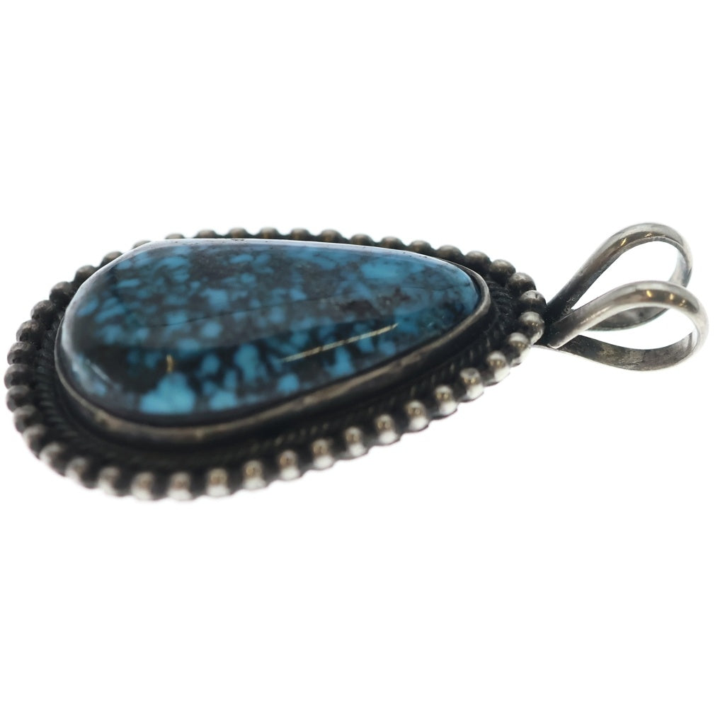 INDIAN JEWELRY(インディアンジュエリー) ナバホ族 Steve Arviso スティーブ・アルビソ作 ターコイズペンダントトップ シルバー