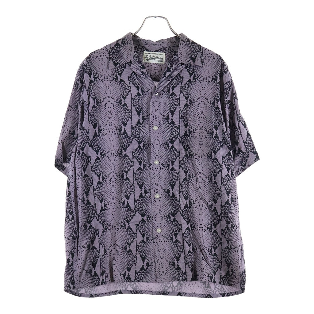 WACKO MARIA(ワコマリア) 23SS PYTHON HAWAIIAN SHIRT S/S パイソン柄 ハワイアン半袖シャツ パープル ‐