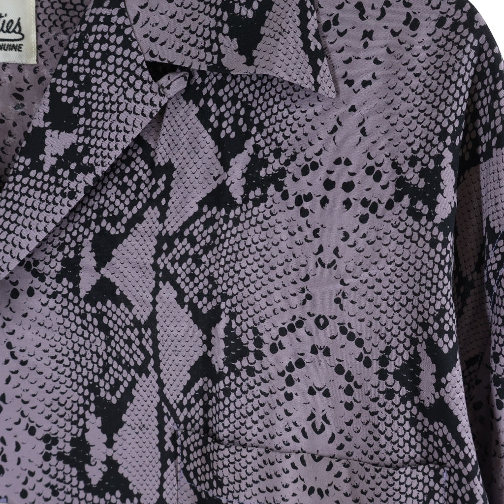 WACKO MARIA(ワコマリア) 23SS PYTHON HAWAIIAN SHIRT S/S パイソン柄 ハワイアン半袖シャツ パープル ‐