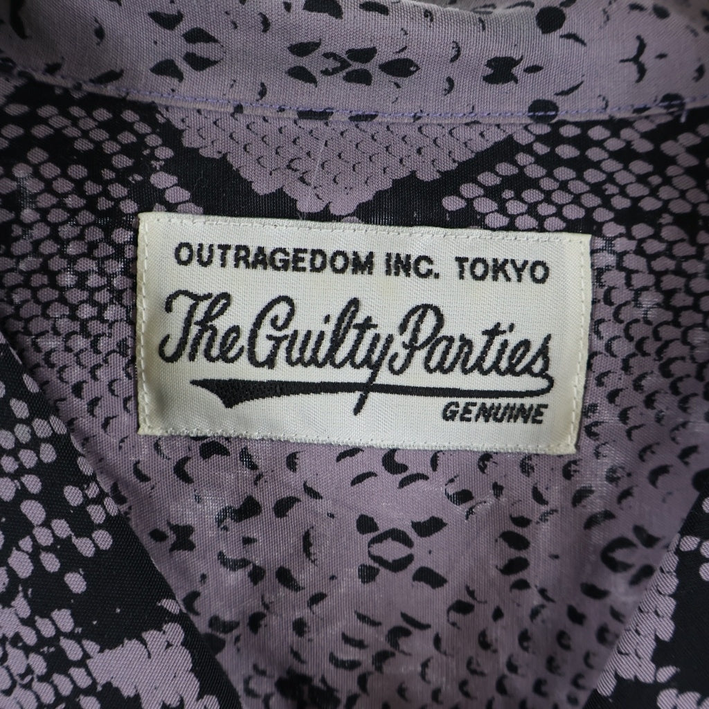 WACKO MARIA(ワコマリア) 23SS PYTHON HAWAIIAN SHIRT S/S パイソン柄 ハワイアン半袖シャツ パープル ‐