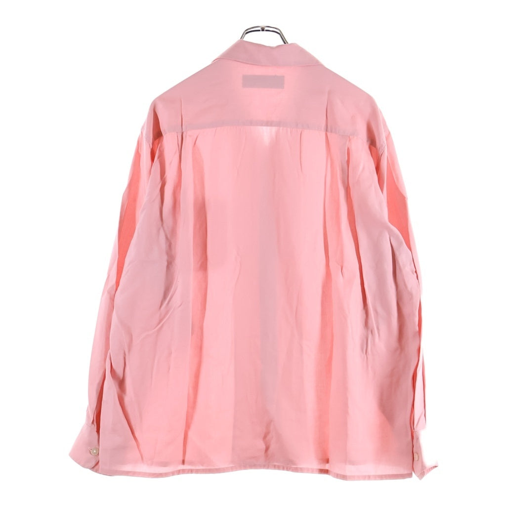 WACKO MARIA(ワコマリア) PINK OPENCOLLOR SHIRT ピンクオープンカラー長袖シャツ ピンク ‐