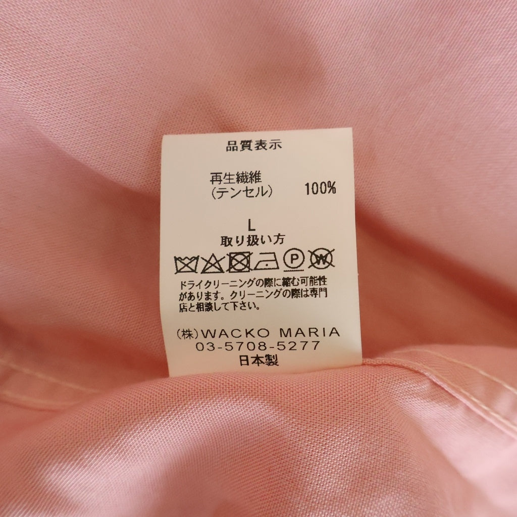 WACKO MARIA(ワコマリア) PINK OPENCOLLOR SHIRT ピンクオープンカラー長袖シャツ ピンク ‐