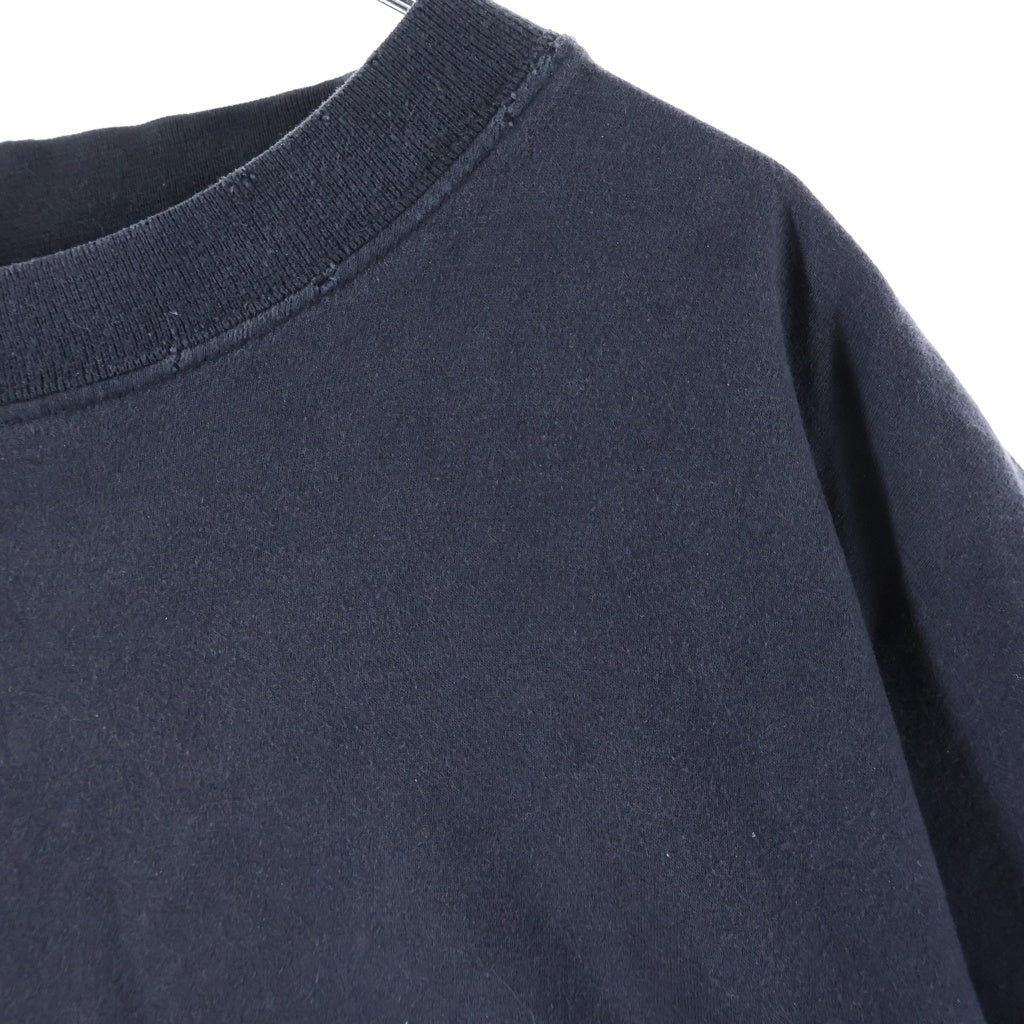 BALENCIAGA(バレンシアガ) 25SS Fashion Designer T-Shirt ヴィンテージラメ加工オーバーサイズプリント半袖Tシャツ 831305 TSVC5 ブラック