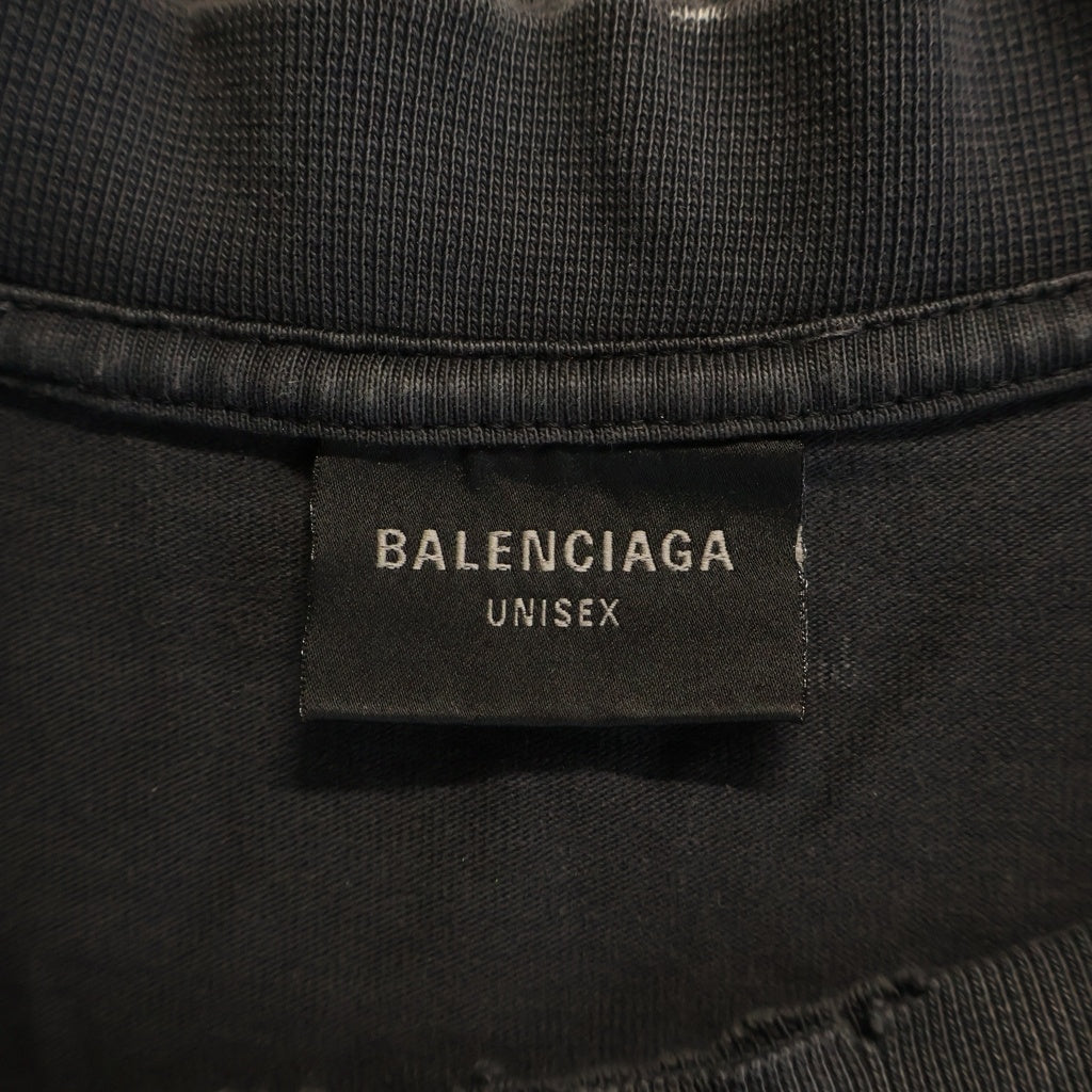 BALENCIAGA(バレンシアガ) 23SS TAPE TYPE TR T-SHIRT テープロゴオーバーサイズ半袖Tシャツ 739784 TOVA9 ブラック