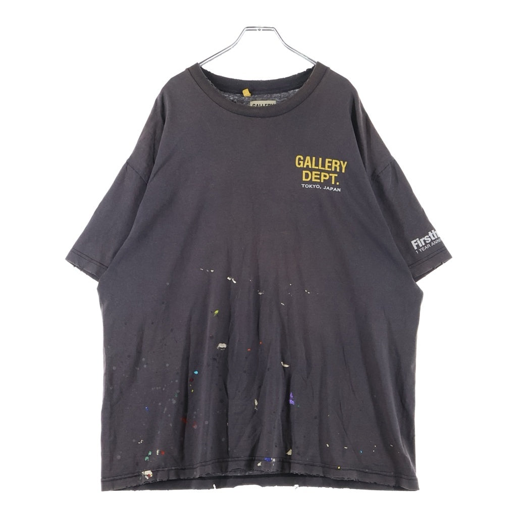 GALLERY DEPT.(ギャラリーデプト) ×Firsthand 1 Year Anniversary ヴィンテージフェード加工ロゴプリント半袖Tシャツ グレー