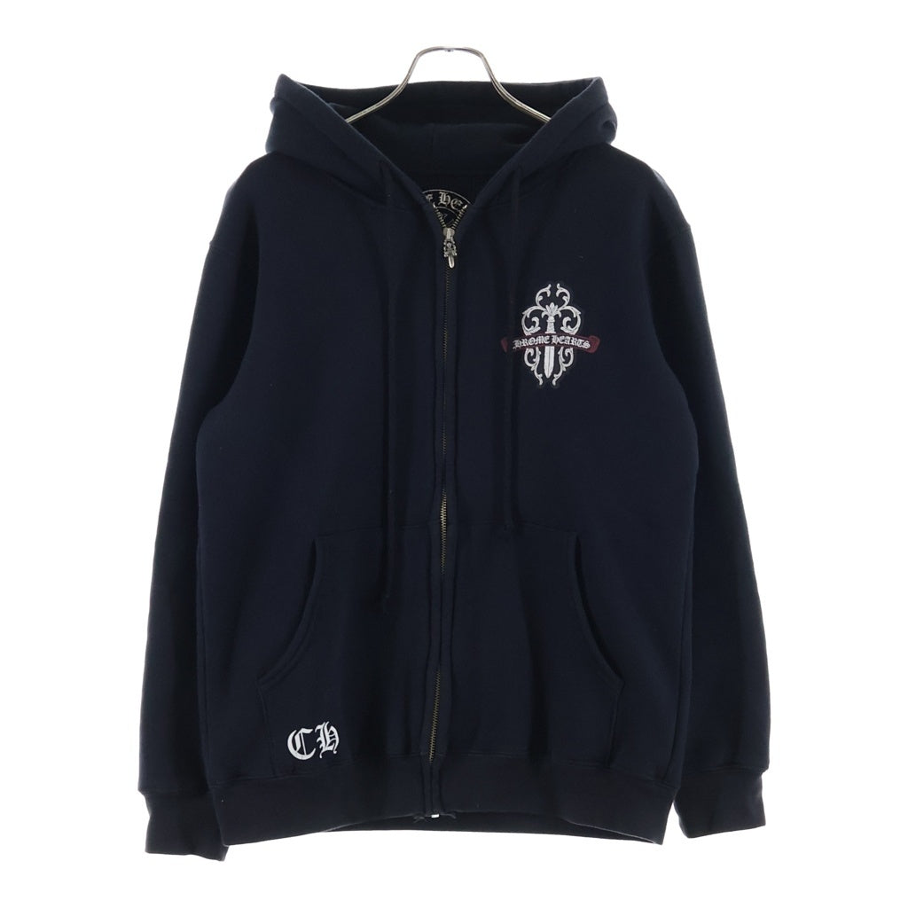 CHROME HEARTS(クロムハーツ) OLD Vine Dagger Zip Hoodie オールド カモフラヴァインダガー 裏地サーマルジップフーディーパーカー ブラック